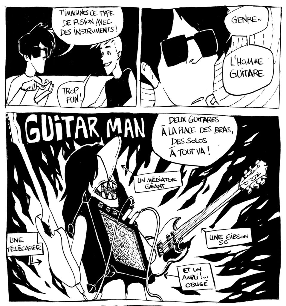 Guitar man, extrait du webcomic Bazar Muzik